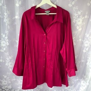 EUC Catherine’s Pink Button down blouse 3X